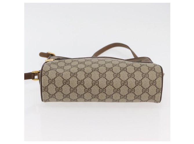 Borsa GUCCI GG Supreme Web Sherry Line PVC Beige Oro 119 02 088 Auth BA12405 D'oro - vista 5