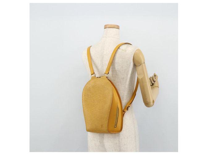 Zaino LOUIS VUITTON Epi Mabillon Giallo M52239 LV Auth 177227 - vista 22