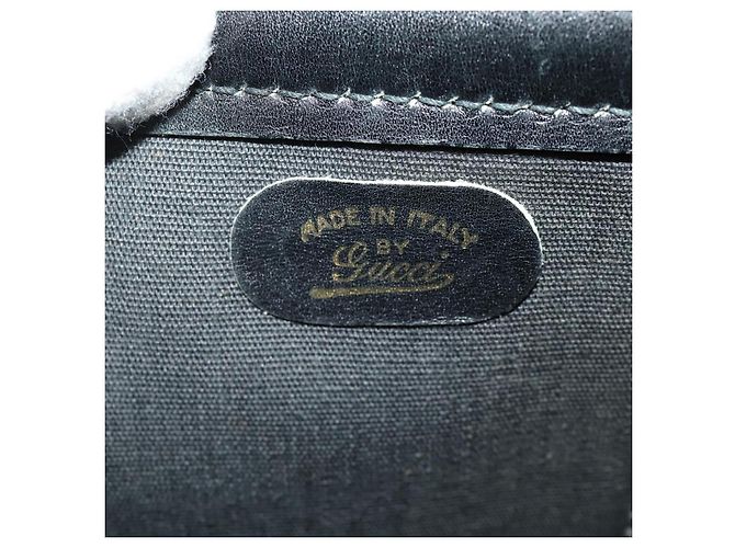 Bolsa Boston GUCCI GG Canvas Web Sherry Line Preta Ouro Auth 175830A Preto Dourado - vista 12