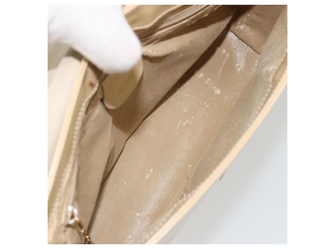 Borsa a Spalla GUCCI in Pelle Vernice Avorio Oro 001 3444 1812 Auth bs34812 - vista 11