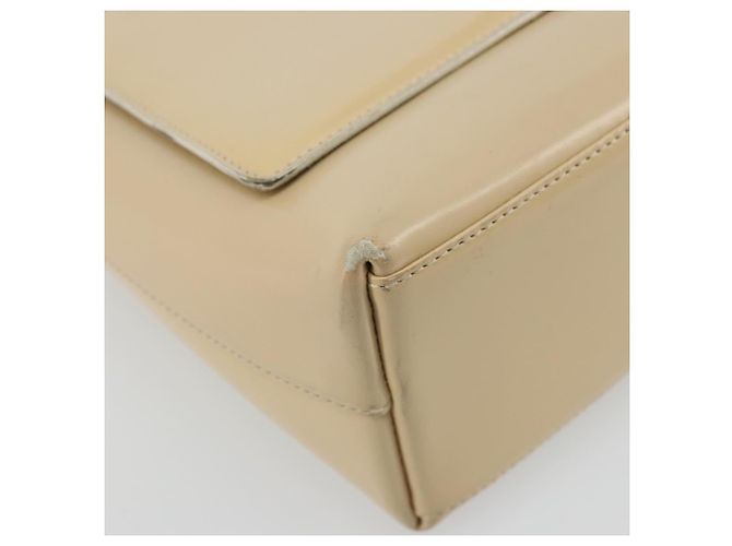 Borsa a Spalla GUCCI in Pelle Vernice Avorio Oro 001 3444 1812 Auth bs34812 - vista 15