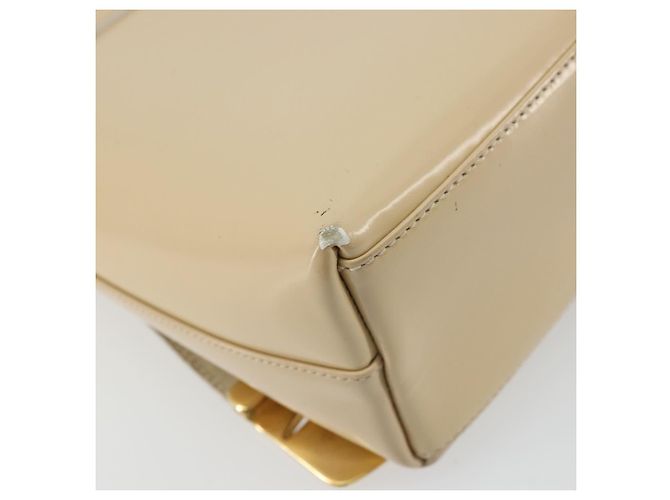 Borsa a Spalla GUCCI in Pelle Vernice Avorio Oro 001 3444 1812 Auth bs34812 - vista 17
