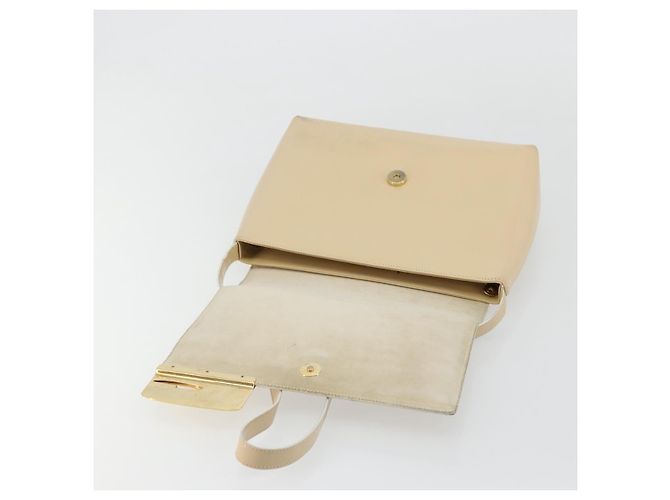 Borsa a Spalla GUCCI in Pelle Vernice Avorio Oro 001 3444 1812 Auth bs34812 - vista 18