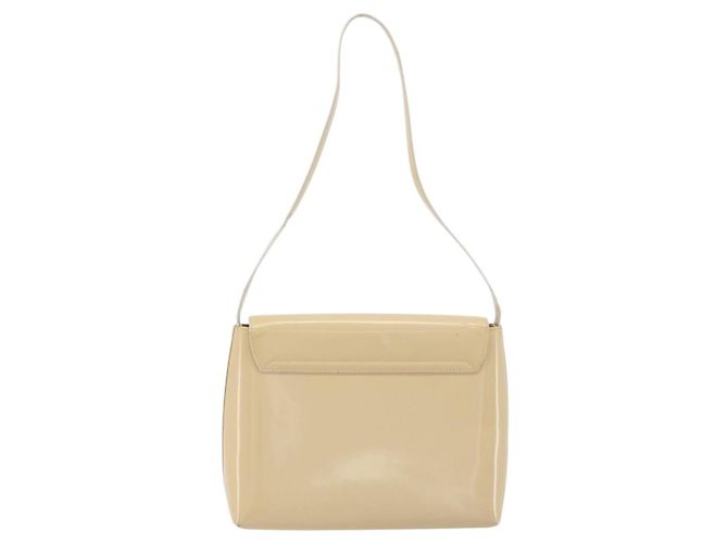 Borsa a Spalla GUCCI in Pelle Vernice Avorio Oro 001 3444 1812 Auth bs34812 - vista 2
