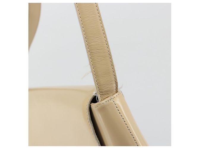 Borsa a Spalla GUCCI in Pelle Vernice Avorio Oro 001 3444 1812 Auth bs34812 - vista 9