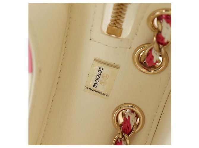 CHANEL Matelasse Cruise Line Chain Bag Pelle Bianco Oro CC Auth 178074SM D'oro - vista 11