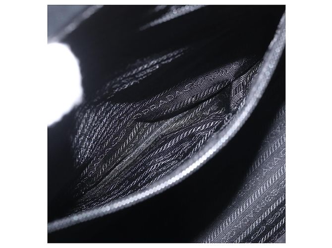 Borsa Tote PRADA in tela nero e oro Auth 176696 D'oro - vista 21