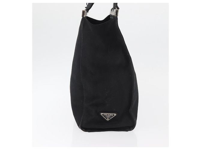Borsa Tote PRADA in tela nero e oro Auth 176696 D'oro - vista 4