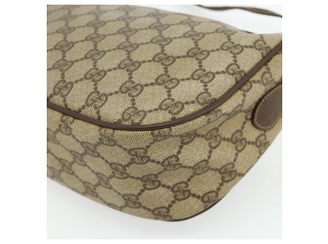 Borsa GUCCI GG Supreme Web Sherry Line in PVC Beige Oro 89 02 032 Auth 177923 D'oro - vista 15