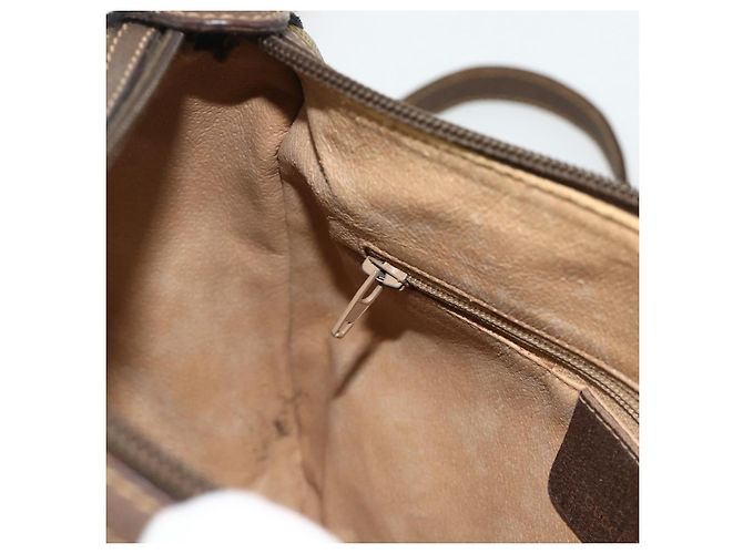 Borsa GUCCI GG Supreme Web Sherry Line in PVC Beige Oro 89 02 032 Auth 177923 D'oro - vista 21