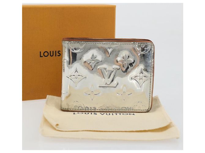 LOUIS VUITTON Cartera Mirror Portefeuille Slender Plata M80806 LV Auth 170546A - vista 12