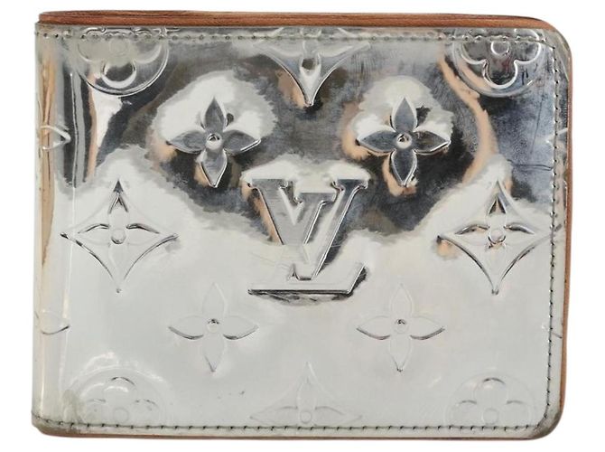 LOUIS VUITTON Cartera Mirror Portefeuille Slender Plata M80806 LV Auth 170546A - vista 13