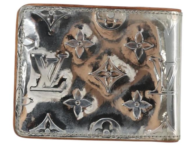 LOUIS VUITTON Cartera Mirror Portefeuille Slender Plata M80806 LV Auth 170546A - vista 2