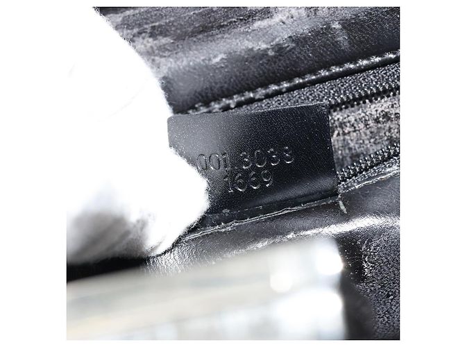 Bolsa de Ombro GUCCI em Couro Preto Prata 001 3038 Auth 178252 - vista 12
