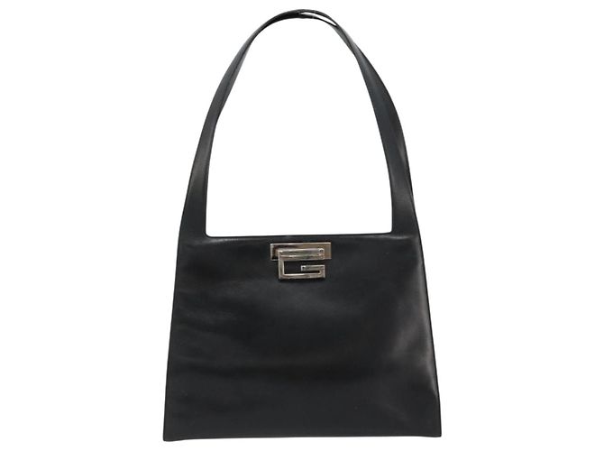Bolsa de Ombro GUCCI em Couro Preto Prata 001 3038 Auth 178252 - vista 13