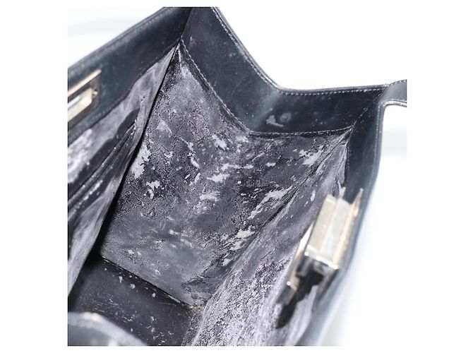 Bolsa de Ombro GUCCI em Couro Preto Prata 001 3038 Auth 178252 - vista 19