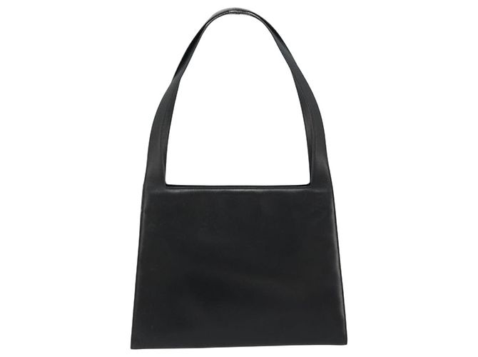 Bolsa de Ombro GUCCI em Couro Preto Prata 001 3038 Auth 178252 - vista 2