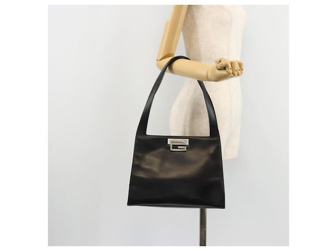 Bolsa de Ombro GUCCI em Couro Preto Prata 001 3038 Auth 178252 - vista 22