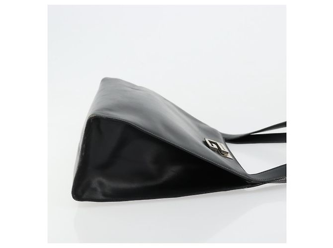 Bolsa de Ombro GUCCI em Couro Preto Prata 001 3038 Auth 178252 - vista 3