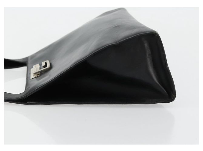 Bolsa de Ombro GUCCI em Couro Preto Prata 001 3038 Auth 178252 - vista 4