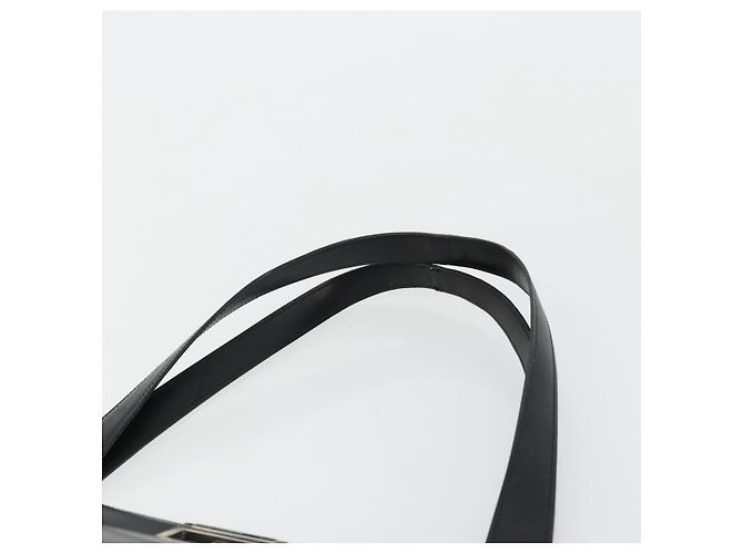 Bolsa de Ombro GUCCI em Couro Preto Prata 001 3038 Auth 178252 - vista 8