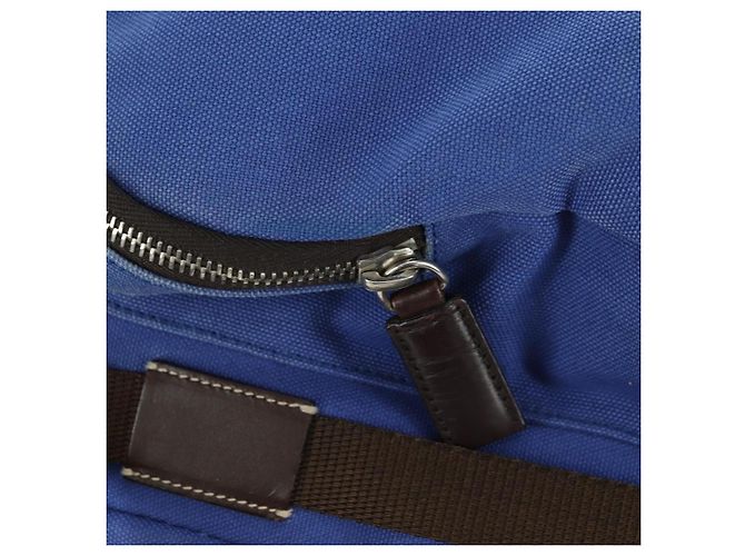 Zaino PRADA in tela blu argento Auth 176786 - vista 19