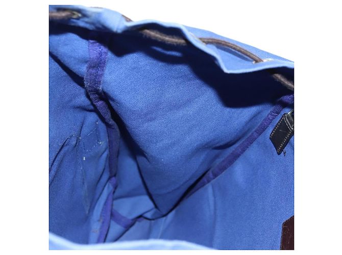 Zaino PRADA in tela blu argento Auth 176786 - vista 25
