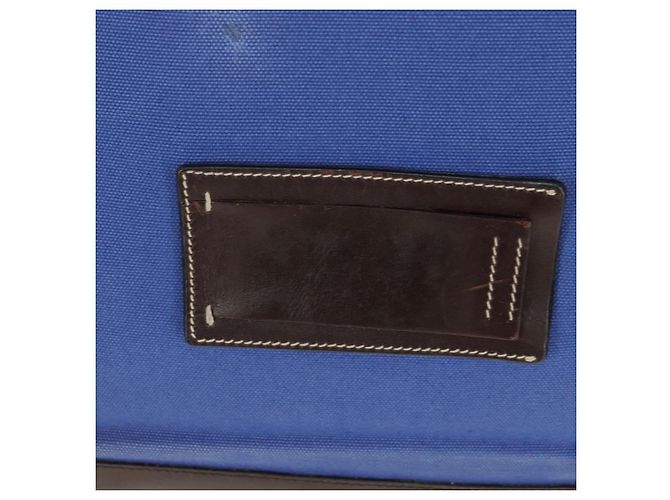 Zaino PRADA in tela blu argento Auth 176786 - vista 4