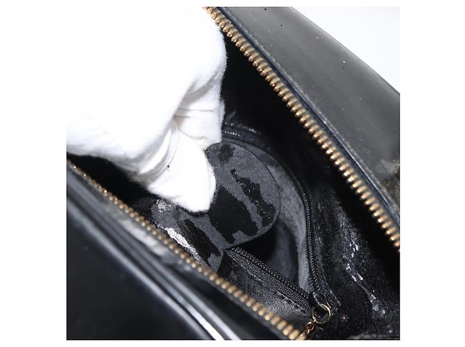 Borsa a mano GUCCI Bamboo in pelle 2way Nero Oro Auth 178244 D'oro - vista 12