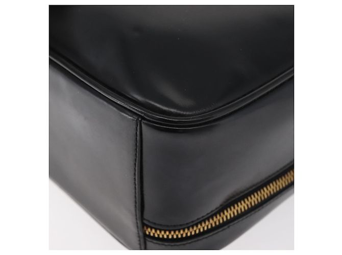Borsa a mano GUCCI Bamboo in pelle 2way Nero Oro Auth 178244 D'oro - vista 18