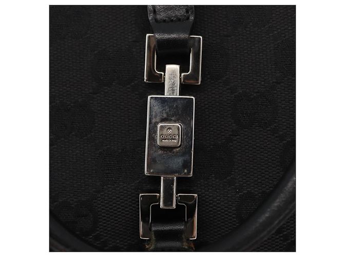 Borsa GUCCI GG Canvas Jackie Nera Argento 002 1065 Auth 178472 Nero - vista 17