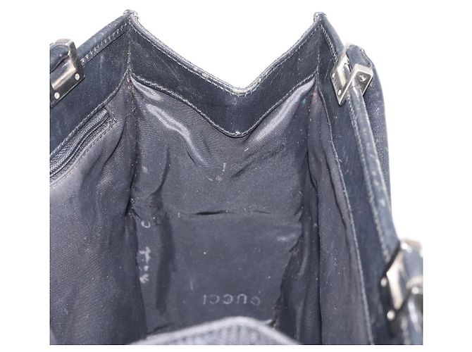 Borsa GUCCI GG Canvas Jackie Nera Argento 002 1065 Auth 178472 Nero - vista 19