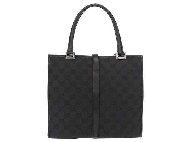 Borsa GUCCI GG Canvas Jackie Nera Argento 002 1065 Auth 178472 Nero - vista 2