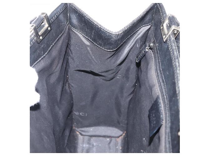 Borsa GUCCI GG Canvas Jackie Nera Argento 002 1065 Auth 178472 Nero - vista 20