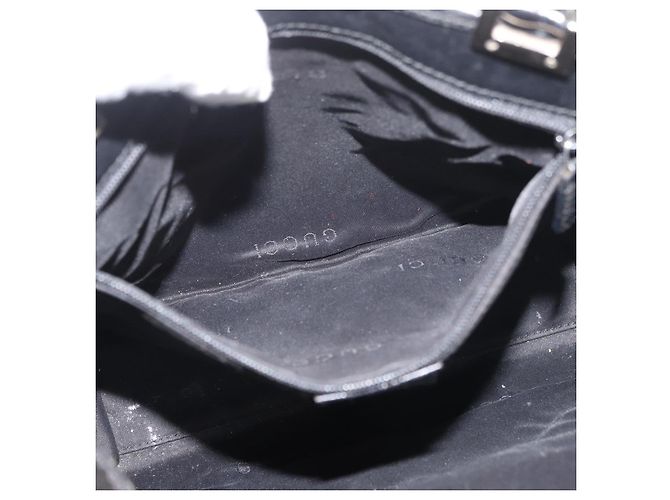 Borsa GUCCI GG Canvas Jackie Nera Argento 002 1065 Auth 178472 Nero - vista 22
