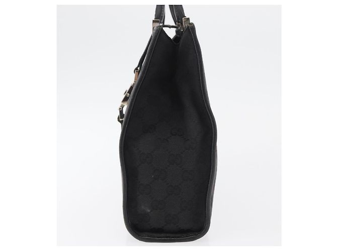 Borsa GUCCI GG Canvas Jackie Nera Argento 002 1065 Auth 178472 Nero - vista 3