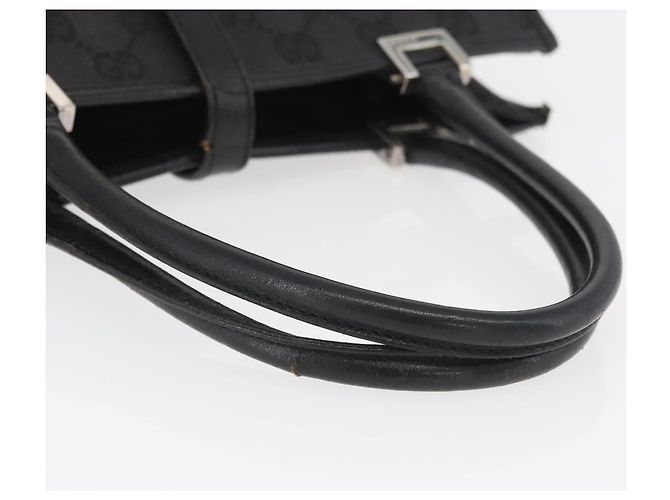 Borsa GUCCI GG Canvas Jackie Nera Argento 002 1065 Auth 178472 Nero - vista 7