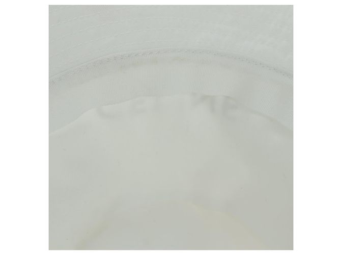 Céline Cappello Bucket CELINE in cotone L bianco Auth 175079M - vista 10