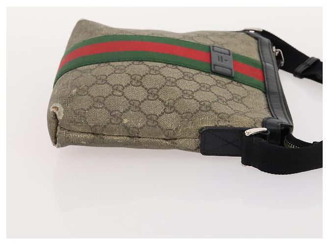 Borsa a tracolla GUCCI GG Canvas GG Supreme 3 Set Beige Marrone Auth am11364 - vista 19