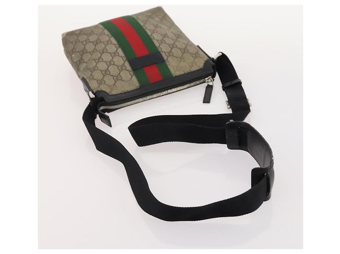 Borsa a tracolla GUCCI GG Canvas GG Supreme 3 Set Beige Marrone Auth am11364 - vista 20