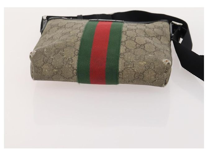Borsa a tracolla GUCCI GG Canvas GG Supreme 3 Set Beige Marrone Auth am11364 - vista 22