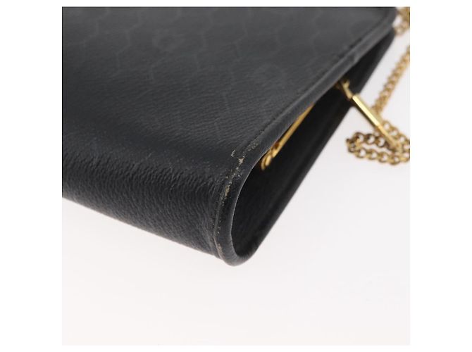 Borsa a tracolla Christian Dior Honeycomb Canvas PVC Nero Oro Auth ka4185 D'oro - vista 17