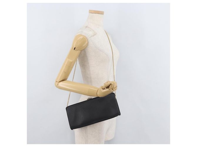 Borsa a tracolla Christian Dior Honeycomb Canvas PVC Nero Oro Auth ka4185 D'oro - vista 20