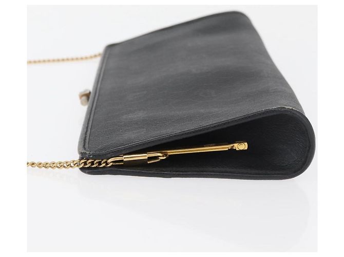 Borsa a tracolla Christian Dior Honeycomb Canvas PVC Nero Oro Auth ka4185 D'oro - vista 4
