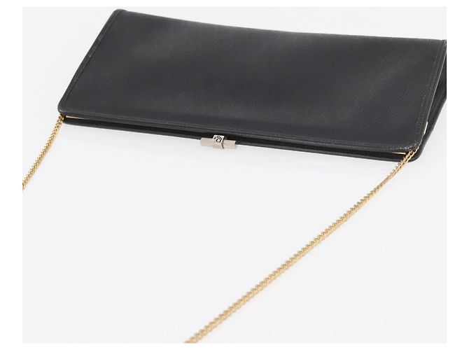 Borsa a tracolla Christian Dior Honeycomb Canvas PVC Nero Oro Auth ka4185 D'oro - vista 6