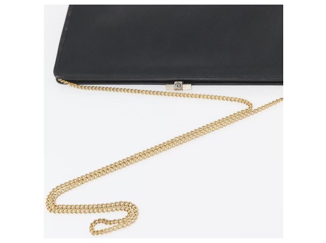 Borsa a tracolla Christian Dior Honeycomb Canvas PVC Nero Oro Auth ka4185 D'oro - vista 7