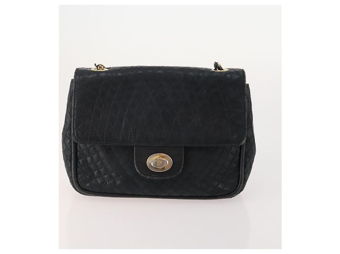 BALLY Schultertasche Lackleder 2 Set Schwarz Grün Authentisch 173296 - Ansicht 3