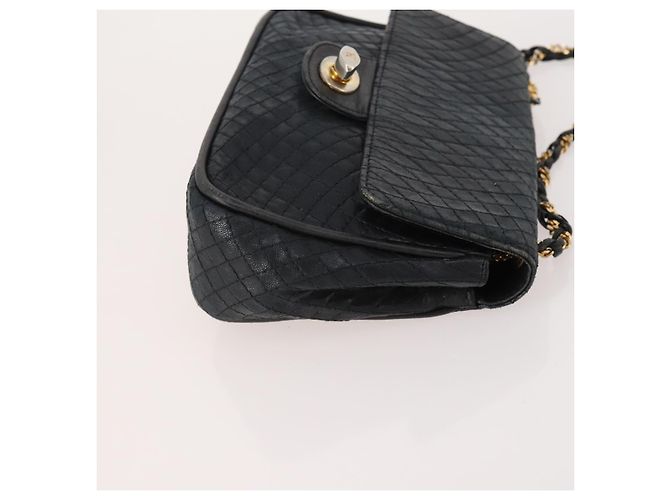 BALLY Schultertasche Lackleder 2 Set Schwarz Grün Authentisch 173296 - Ansicht 5