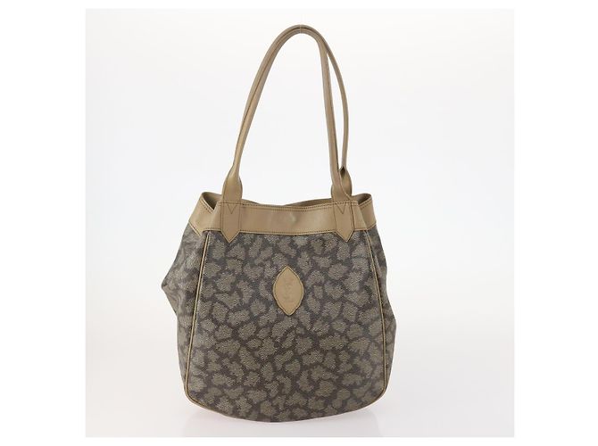 Borsa a Spalla SAINT LAURENT in Pelle 2 Set Beige White Auth bs34695 Bianco - vista 2
