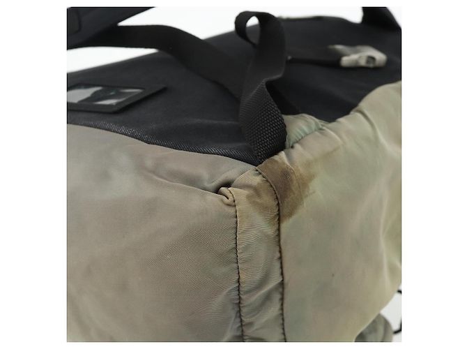 Sac à dos PRADA Nylon Khaki Silver Auth ka4156 Argenté Kaki - vue 10